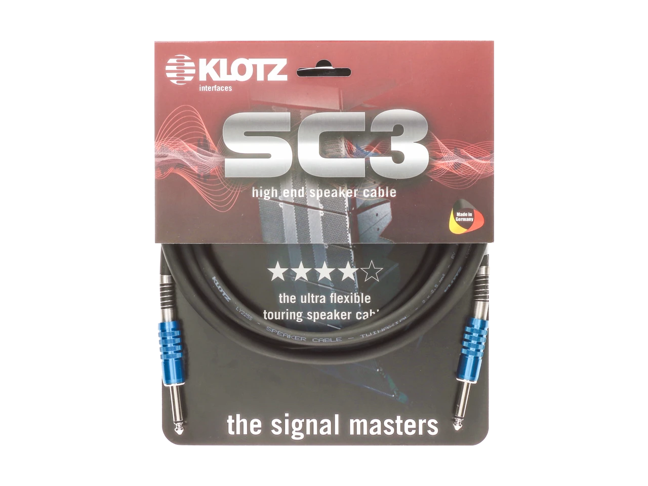 Klotz Cables SC3PP02SW Klinke-Klinke 2m